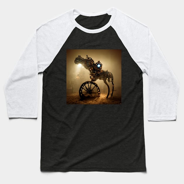 Cyber Horse Baseball T-Shirt by DuncanStar